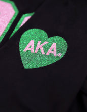 Load image into Gallery viewer, ALPHA KAPPA ALPHA LONG SLEEVE TEE BLACK