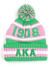 Load image into Gallery viewer, ALPHA KAPPA ALPHA Stylish Embroidered 100% Heavy Acrylic Beanie Hat