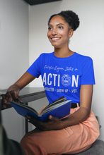 Load image into Gallery viewer, Zeta Phi Beta Sorority Pacific Region Zeta to Action Royal Blue Short Sleeve T-shirt