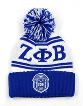 Load image into Gallery viewer, ZETA PHI BETA Sorority Beanie Skull Cap Z-PHI 1920 Z-PHI-B Z-KITTY BALL BEANIE