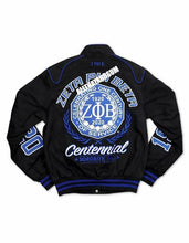 Load image into Gallery viewer, Zeta Phi Beta Sorority 100 YEAR Race Jacket Zeta Phi Beta Black Race Jacket