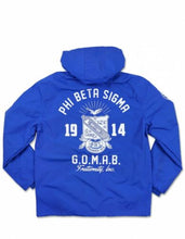 Load image into Gallery viewer, Phi Beta Sigma Fraternity Windbreaker jacket Phi Beta Sigma Zip Up Hoodie Jacket