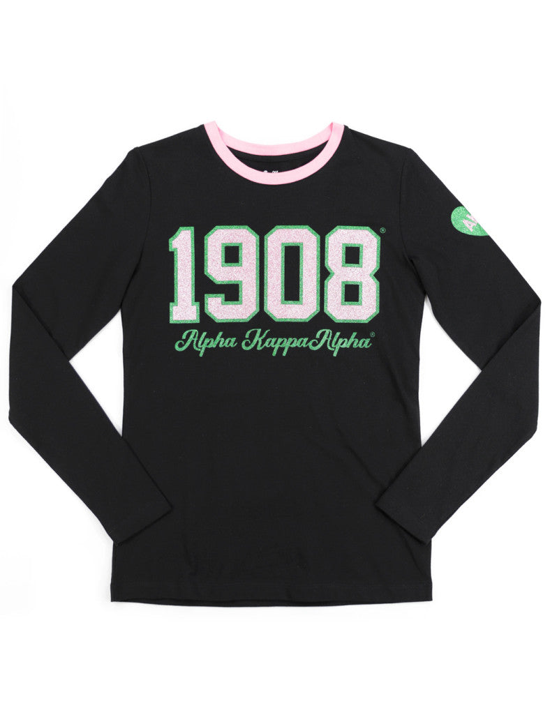 ALPHA KAPPA ALPHA LONG SLEEVE TEE BLACK