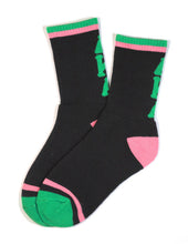 Load image into Gallery viewer, ALPHA KAPPA ALPHA SOCKS BLACK
