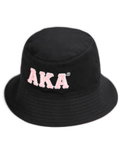 Load image into Gallery viewer, ALPHA KAPPA ALPHA REVERSIBLE BUCKET HAT BLACK/PINK
