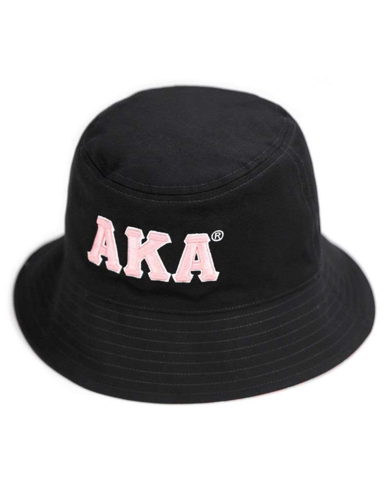 ALPHA KAPPA ALPHA REVERSIBLE BUCKET HAT BLACK/PINK