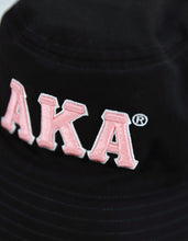 Load image into Gallery viewer, ALPHA KAPPA ALPHA REVERSIBLE BUCKET HAT BLACK/PINK
