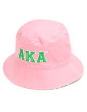 Load image into Gallery viewer, ALPHA KAPPA ALPHA REVERSIBLE BUCKET HAT 100% cotton
