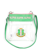 Load image into Gallery viewer, ALPHA KAPPA ALPHA CLEAR CROSS BAG GREEN
