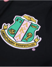 Load image into Gallery viewer, ALPHA KAPPA ALPHA FLEECE JACKET BLACK/PINK
