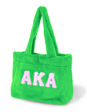 Load image into Gallery viewer, ALPHA KAPPA ALPHA FUR BAG HAND BAG FOR WOMEN GREEN
