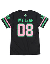 Load image into Gallery viewer, ALPHA KAPPA ALPHA FOOTBALL JERSEY TEE BLACK
