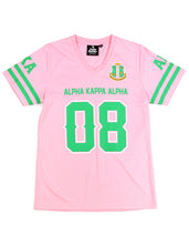 Load image into Gallery viewer, ALPHA KAPPA ALPHA FOOTBALL JERSEY TEE PINK
