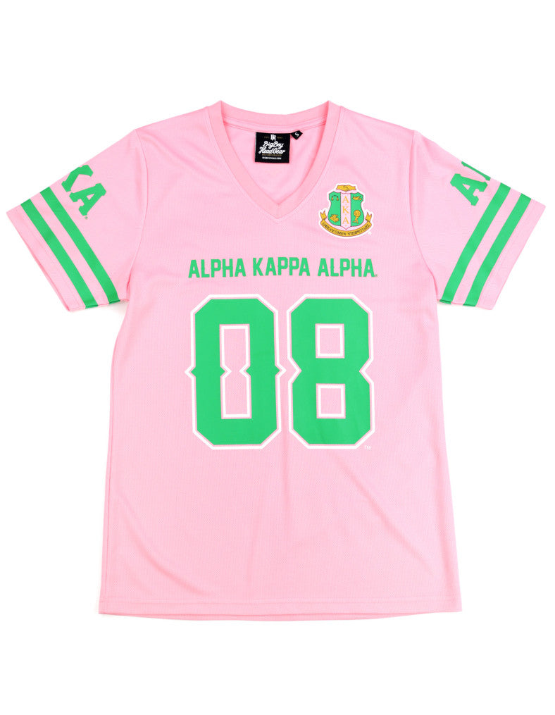 ALPHA KAPPA ALPHA FOOTBALL JERSEY TEE PINK