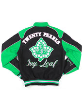 Load image into Gallery viewer, ALPHA KAPPA ALPHA VARSITY RACING TWILL JACKET BLACK 100% COTTON
