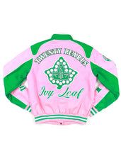 Load image into Gallery viewer, ALPHA KAPPA ALPHA VARSITY RACING TWILL JACKET PINK
