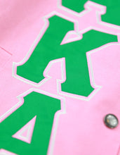 Load image into Gallery viewer, ALPHA KAPPA ALPHA VARSITY RACING TWILL JACKET PINK
