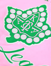 Load image into Gallery viewer, ALPHA KAPPA ALPHA VARSITY RACING TWILL JACKET PINK
