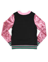Load image into Gallery viewer, ALPHA KAPPA ALPHA SEQUIN CARDIGAN BLACK
