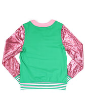 Load image into Gallery viewer, ALPHA KAPPA ALPHA SEQUIN CARDIGAN GREEN
