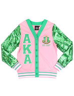 ALPHA KAPPA ALPHA SEQUIN CARDIGAN PINK