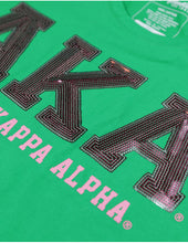 Load image into Gallery viewer, ALPHA KAPPA ALPHA SEQUIN PATCH TEE GREEN
