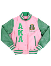 Load image into Gallery viewer, ALPHA KAPPA ALPHA WOOL JACKET PINK/GREEN
