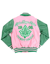 Load image into Gallery viewer, ALPHA KAPPA ALPHA WOOL JACKET PINK/GREEN
