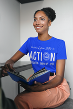 Load image into Gallery viewer, Zeta Phi Beta Sorority Pacific Region Zeta to Action Royal Blue Short Sleeve T-shirt
