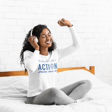 Load image into Gallery viewer, Zeta Phi Beta Sorority Pacific Region Zeta to Action White Long Sleeve Sleeve T-shirt
