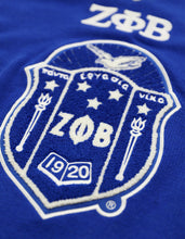 Load image into Gallery viewer, ZETA PHI BETA SORORITY BLUE LONG SLEEVE  T-SHIRT BLU-PHI ZETA PHI BETA TEE SHIRT
