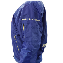 Load image into Gallery viewer, ZETA PHI BETA SORORITY BLUE BOMBER JACKET OLD SCHOOL ZETA FLIGHT JACKET
