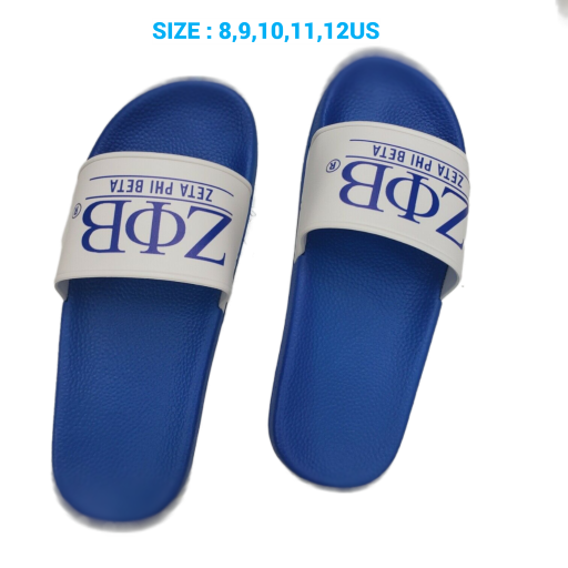 Zeta Phi Beta Sorority Slide Slippers INDOOR POOL OUTDOOR SLIDERS