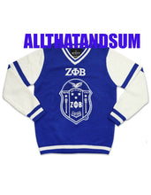 Load image into Gallery viewer, ZETA PHI BETA SORORITY BLUE LONG SLEEVE  T-SHIRT BLU-PHI ZETA PHI BETA TEE SHIRT
