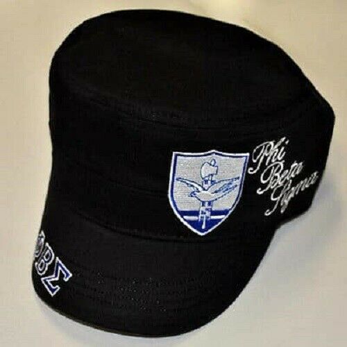 Phi Beta Sigma Fraternity Black Cadet Hat Phi Beta Sigma Conductors Hat Cap