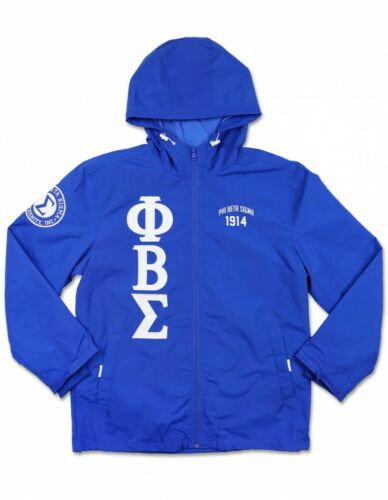 Phi Beta Sigma Fraternity Windbreaker jacket Phi Beta Sigma Zip Up Hoodie Jacket