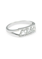 ZETA PHI BETA SORORITY Sterling Silver Ring with Simulated Diamonds, NEW!!***